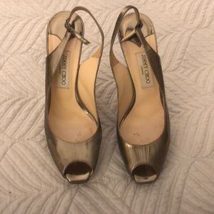 Jimmy Choo peep toe sling back pump